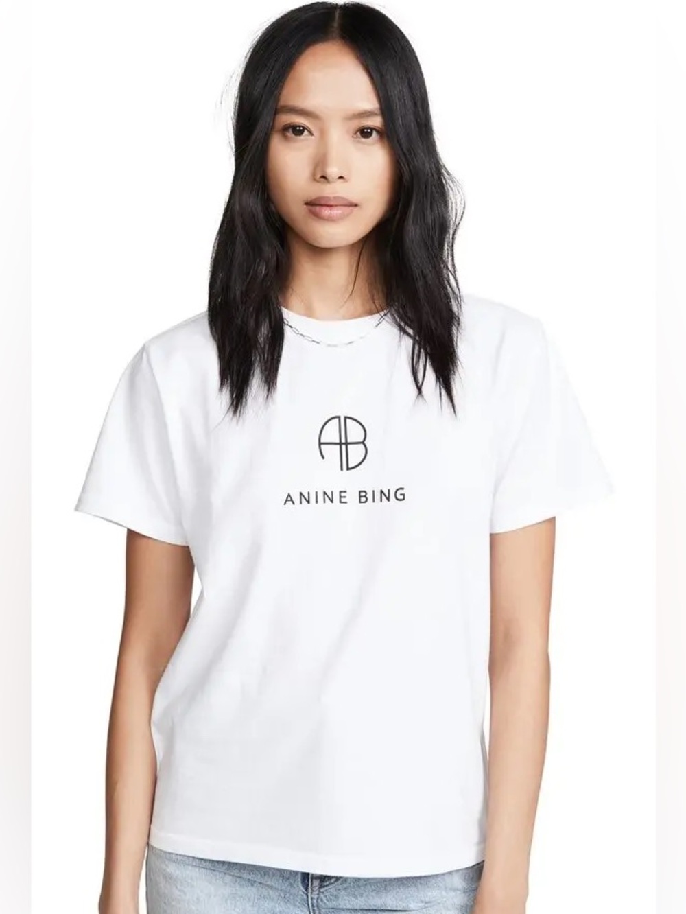 Anine Bing Hudson Monogrammed Tee